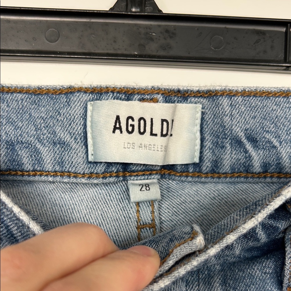 Agolde Light Blue Denim Jeans - Picture 2 of 5